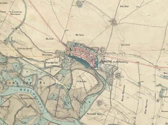 Karte von Aspern bei Wien, 1873
